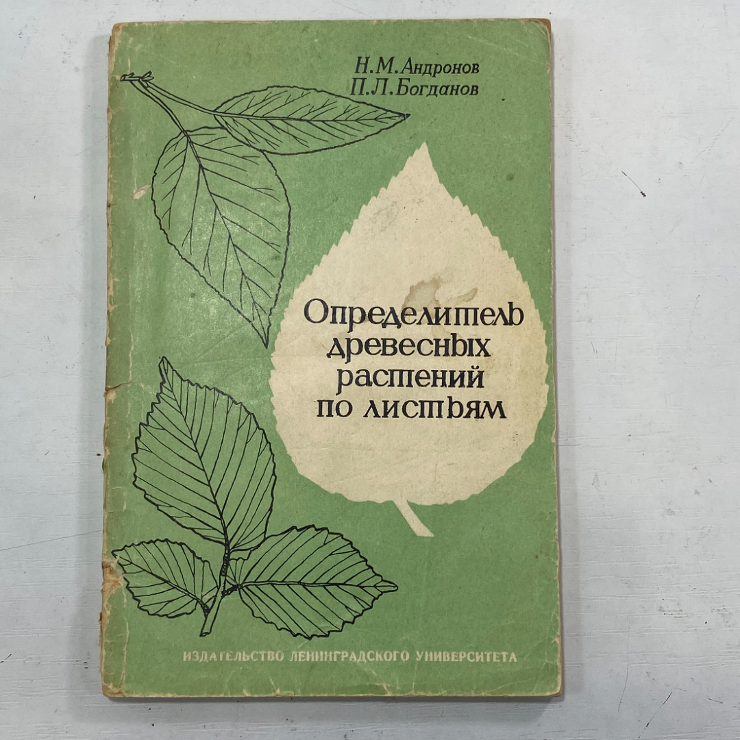 "Определитель древесных растений по листьям" СССР книга. Картинка 1